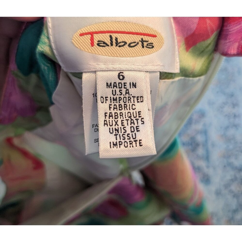 Vintage‎ 90's y2k Talbots Cotton Floral Skirt - 6 - Made in USA - Picture 4 of 9